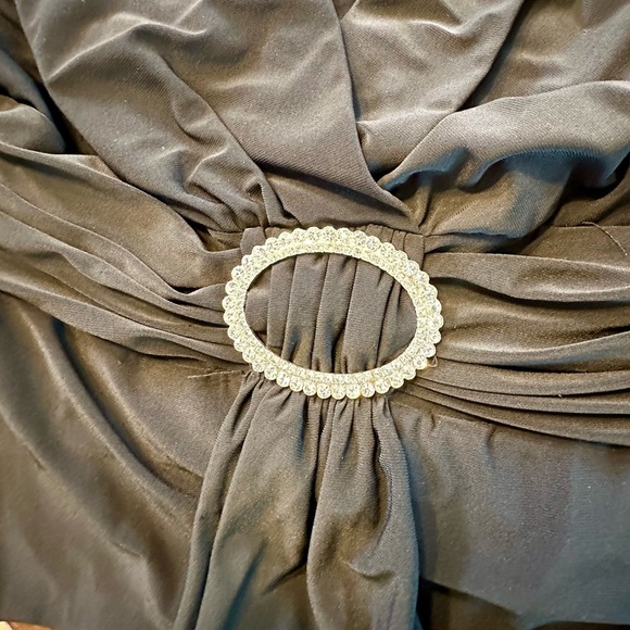 Women’s R&M Richard’s Black Midi Dress with Belted Detail - Size 12 - MINT - Picture 4 of 6